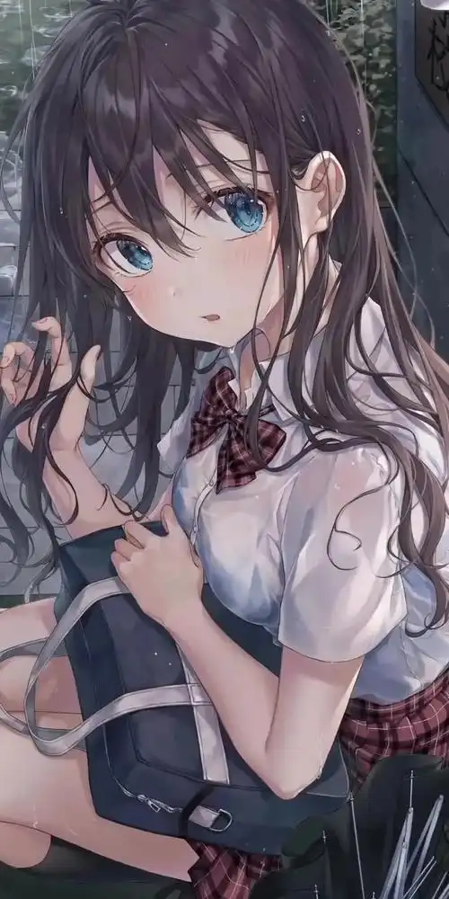 雨天校园漫画封面